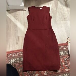 Max Mara red sleeveless pencil dress
